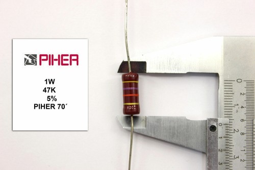 Vintage piher resistor 47k - piher, resistor.